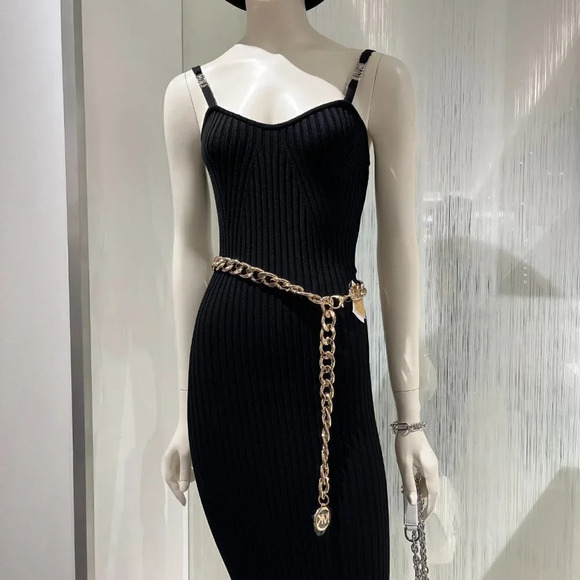 Michael Kors  Logo Gold-Tone Chain-Link Belt  S/M - Picture 5 of 7